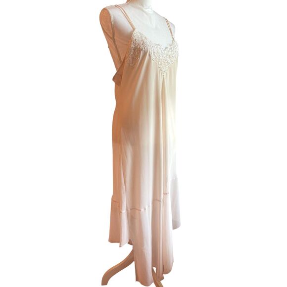 Linea Donatella Womens Slip Dress XL Pink Fairy Feminine Romantic Lingerie Lace - Picture 1 of 13